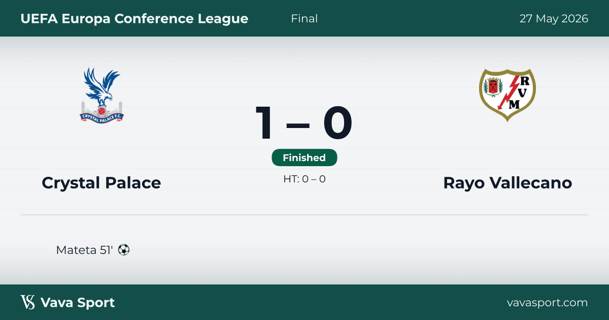 Crystal Palace 1–0 Rayo Vallecano
